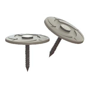 Ametalin Cap Nails, 25 mm polymer cap on a ring shank galvanised nail
