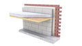 MetecnoTherm 70 mm PIR insulation board in a cavity wall build up