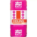Fletcher Pink Batts Ceiling Insulation pack, pink bag with the orange ceiling insulation band