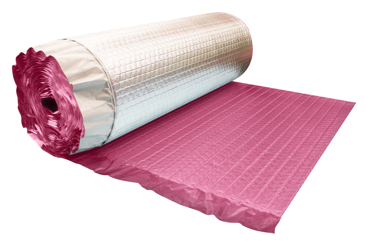 Rhino Cell 310 AG roll partly unrolled, anti-glare face up, with the silver reflective face on the outside of the roll