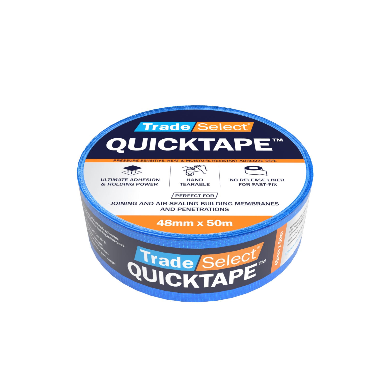 Trade Select QuickTape roll, blue woven fabric membrane tape