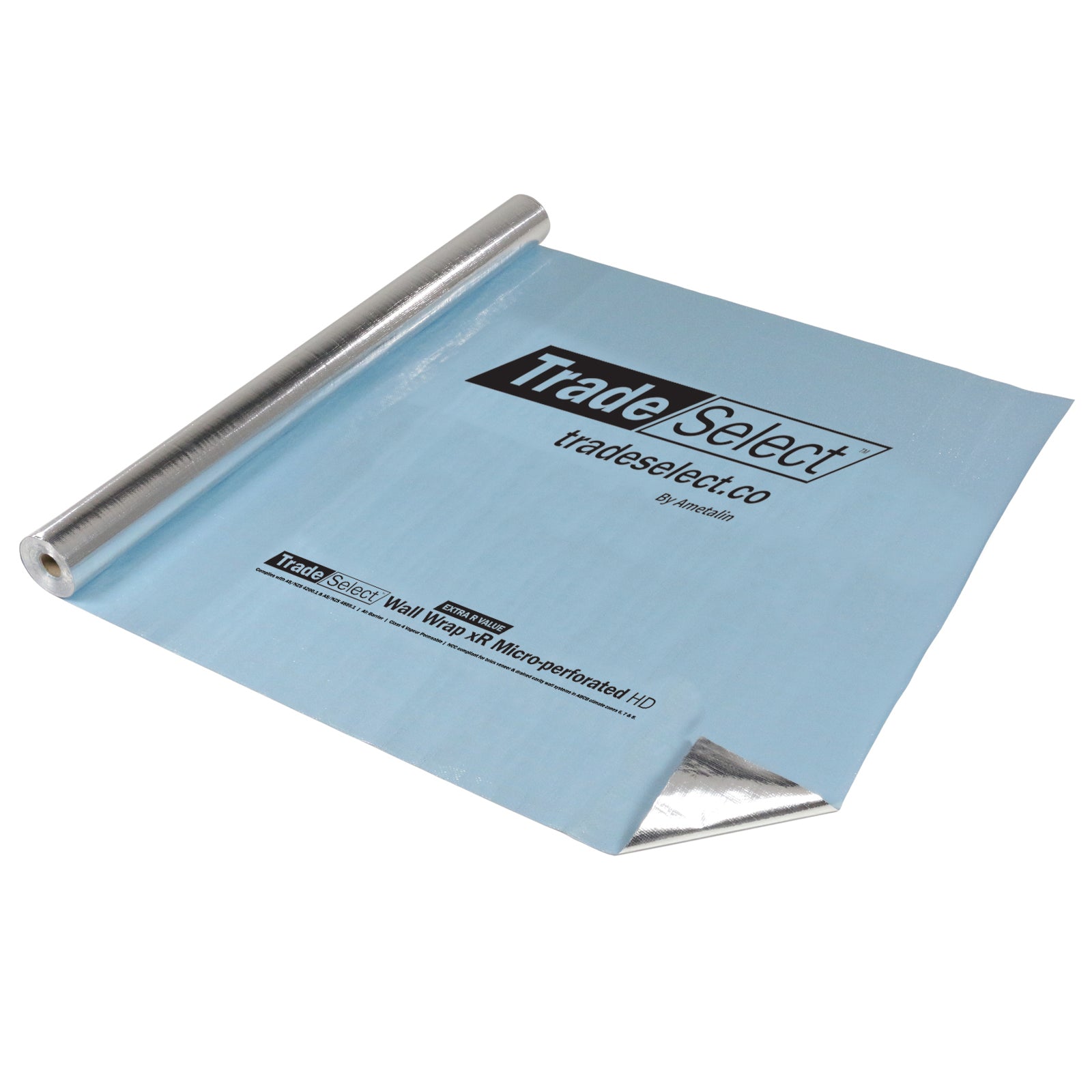 Trade Select Wall Wrap xR Micro-perforated HD roll, double sided reflective breather wrap