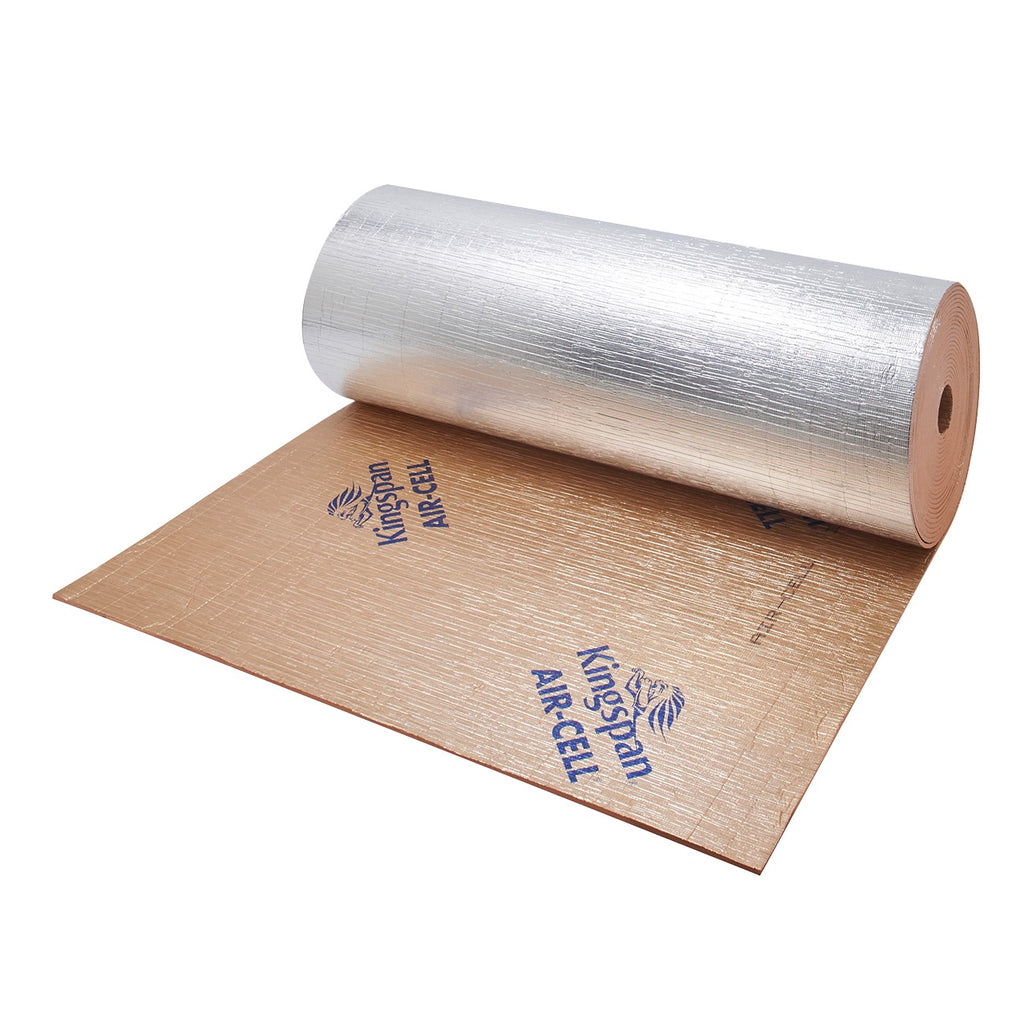 Kingspan AIR-CELL Insulbreak roll, bronze anti-glare face and silver foil face