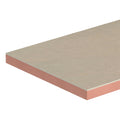 Kingspan Kooltherm K17 Insulated Plasterboard, board corner showing the plasterboard face over the phenolic core